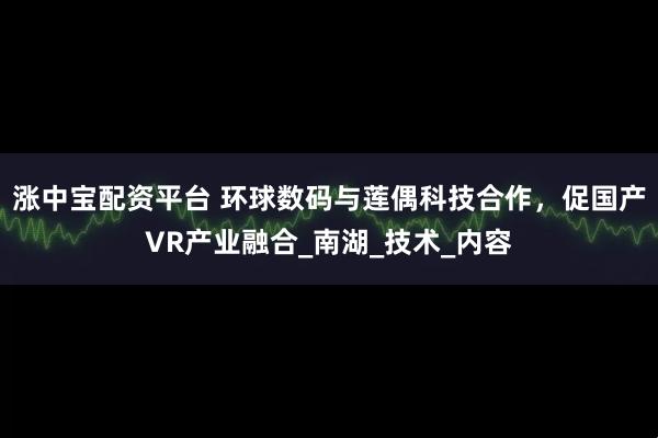 涨中宝配资平台 环球数码与莲偶科技合作，促国产VR产业融合_南湖_技术_内容